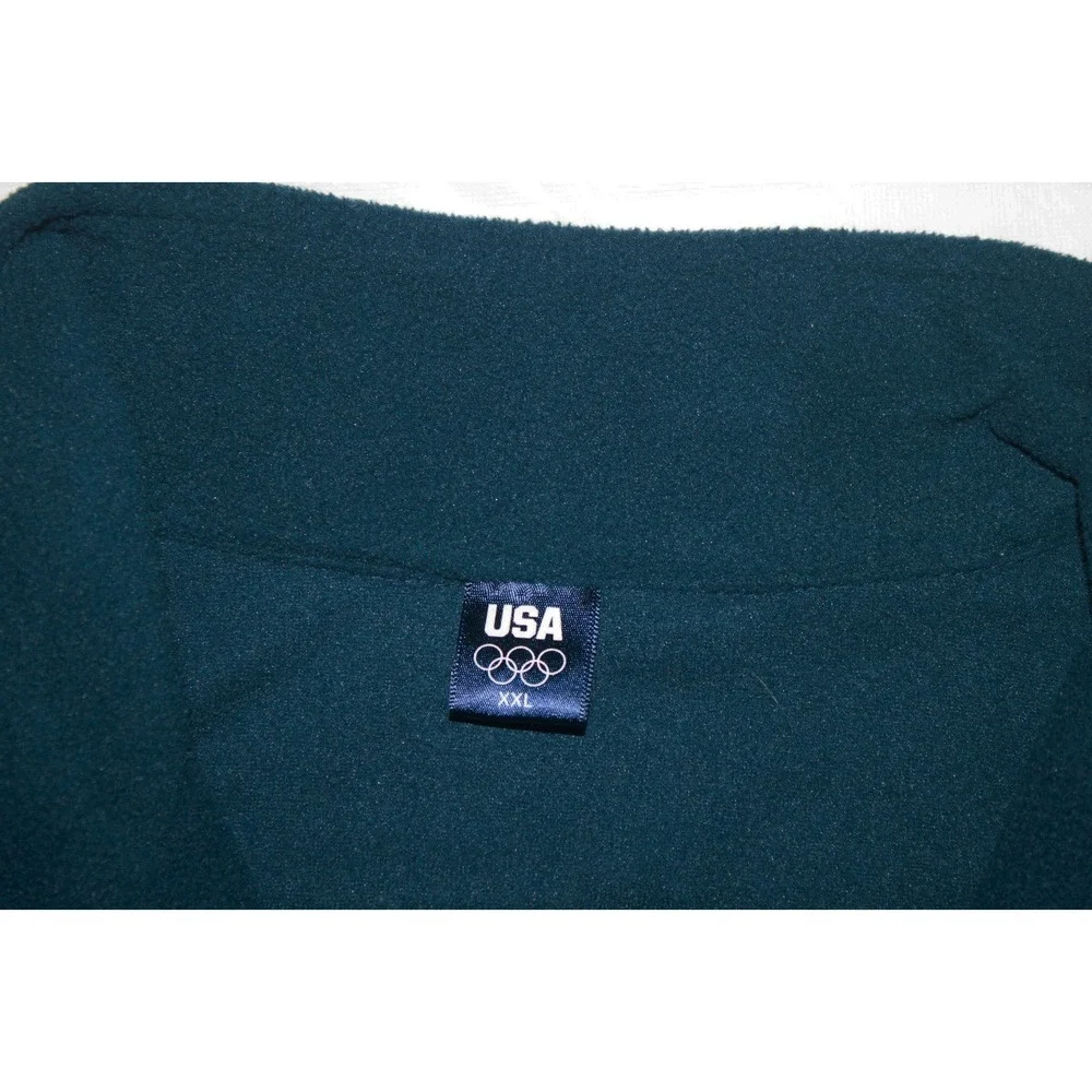Olympics‎ Team USA Mens Fleece Jacket Blue XL Extra Large Full Zipper Coat Rings